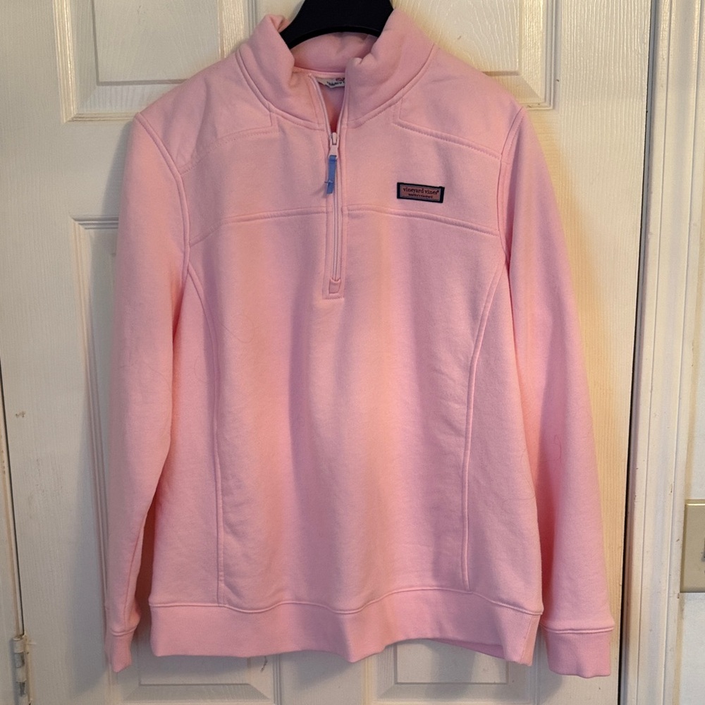 Vineyard Vines Light Pink Quarter-Zip Sweater XXL
